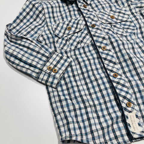 Purekids Button Up Shirt Checked Print