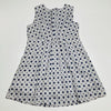 White and Navy Sleeveless Dress