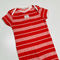 Red Striped Bodysuit Short Sleeves Long Pants