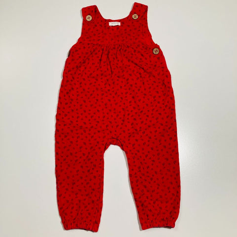 Corduroy Overalls Red