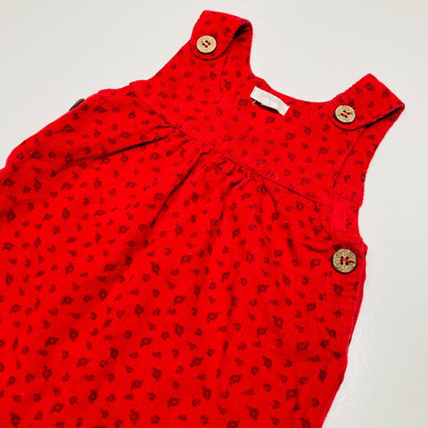 Corduroy Overalls Red