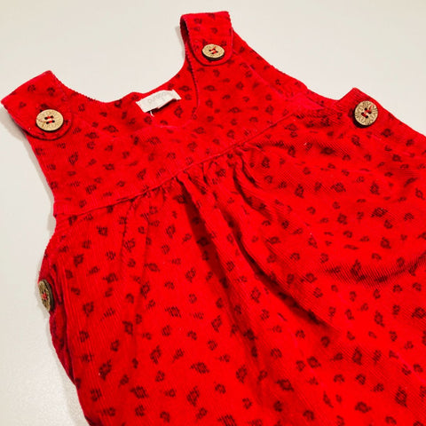 Corduroy Overalls Red