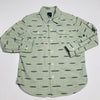 Green Arrow Button Up Long Sleeve Shirt