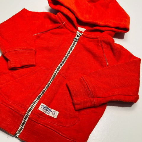 Red Zip-Up Hoodie by CR