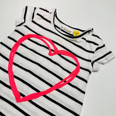 T-Shirt Bodysuit with Neon Pink Heart from The Kidstore