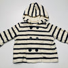 Baby Gap Navy & White Striped Button Up Hoodie