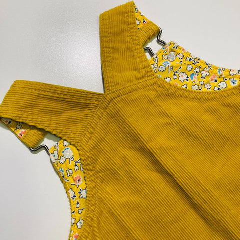 Mustard Corduroy Overall Dress