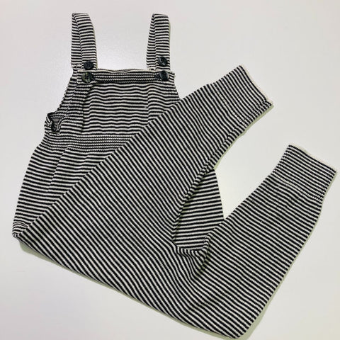 B&W Striped Overalls Soft