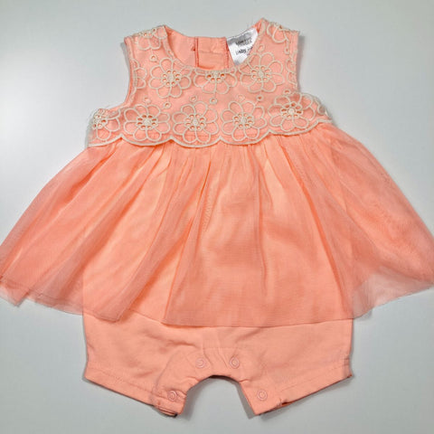 Dress Bodysuit Bright Pink with Tulle Skirt
