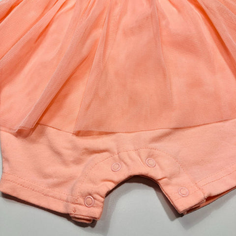 Dress Bodysuit Bright Pink with Tulle Skirt