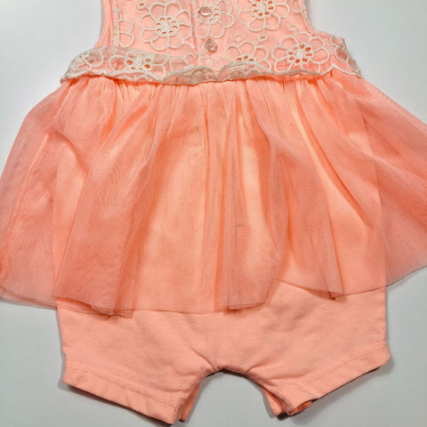 Dress Bodysuit Bright Pink with Tulle Skirt