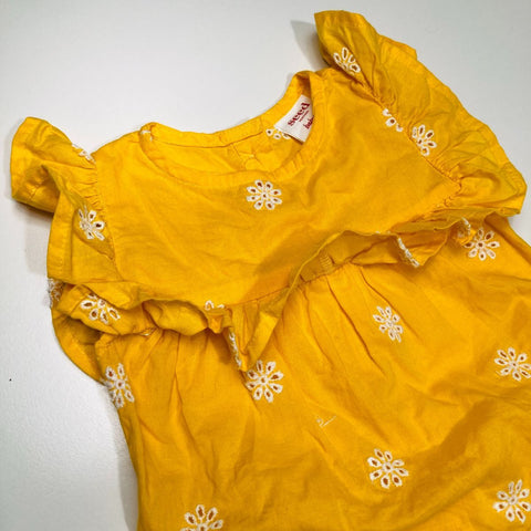 Yellow Frill Sleeve Romper