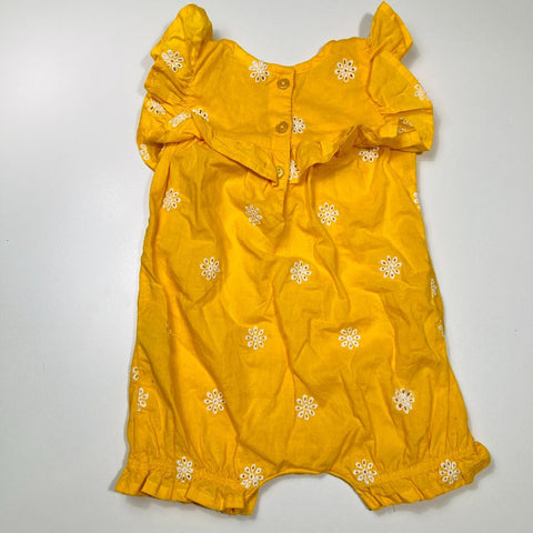 Yellow Frill Sleeve Romper