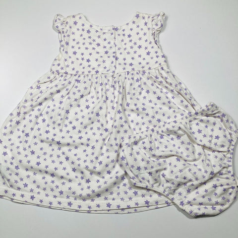 Purple Star Dress and Matching Bloomer Set