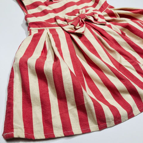 Pink & Cream Striped Dress