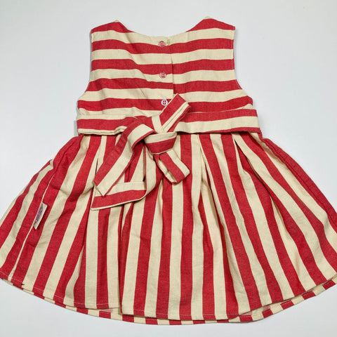 Pink & Cream Striped Dress