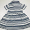 Short Sleeve Collared Striped Shirt Dress