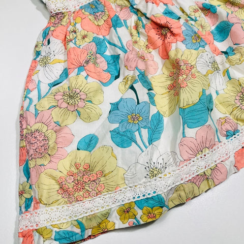 Floral Dress with Small Flutter Sleeve