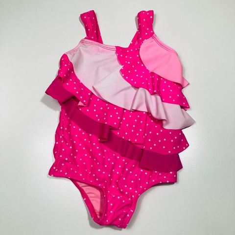 Pink One Piece Bathers with Frill Feature