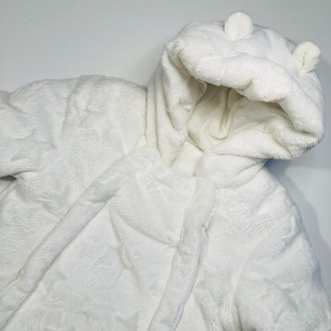White Puffy Pram Suit Soft White Star