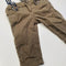 Olive Brown Pants with Navy Striped Suspenders