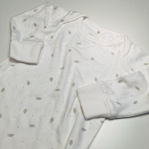 White Purebaby Long Sleeve Sleeping Swaddle