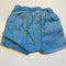Blue Cotton Shorts with Draw String Waist
