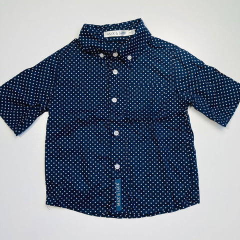 Navy Star Button Up Shirt