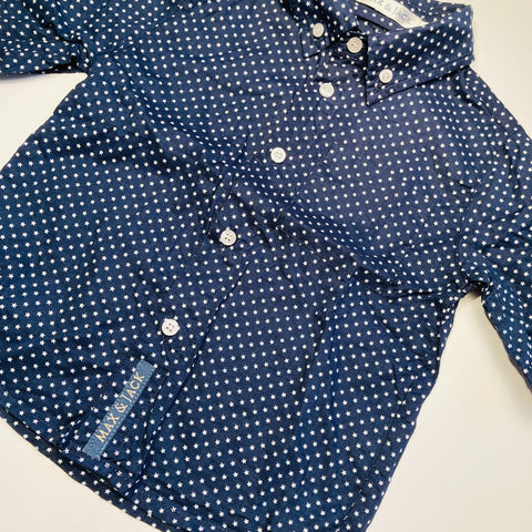 Navy Star Button Up Shirt