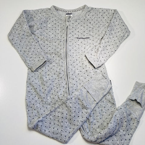 Zippy Wondersuit Grey with Black Dots