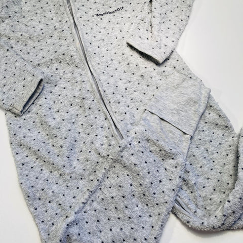 Zippy Wondersuit Grey with Black Dots