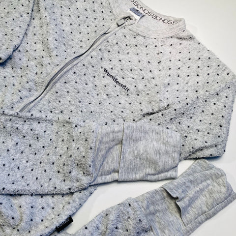 Zippy Wondersuit Grey with Black Dots