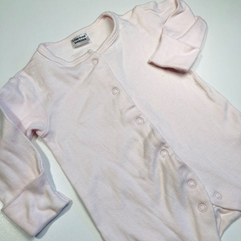 Light Pink Bodysuit Snap Close Buttons