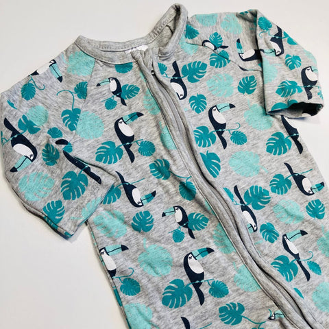 Toucan & Leaves  Zippy Bodysuit