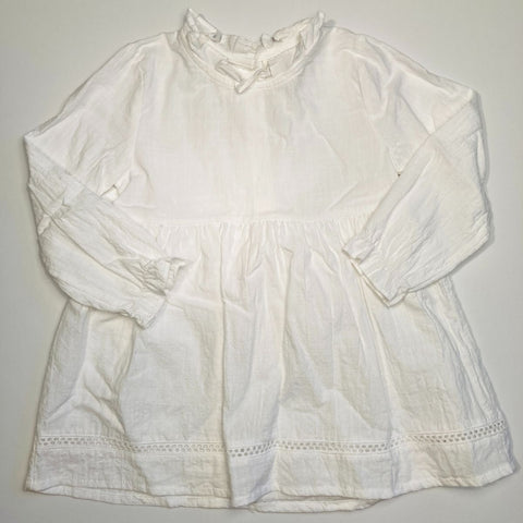 White Long Sleeve Dress by The Pig Baby