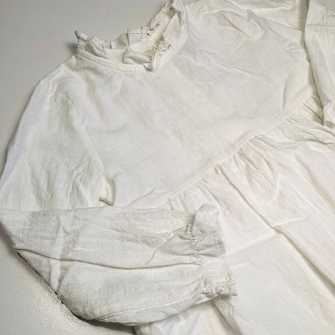 White Long Sleeve Dress by The Pig Baby