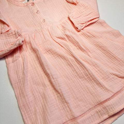 Pink Linen Long Sleeve Dress BNWT